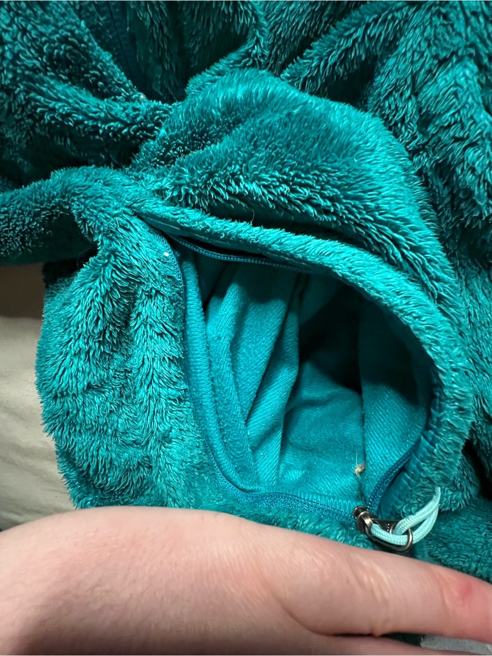 Teal North Face Fleece Jacket - Picture 6 of 11